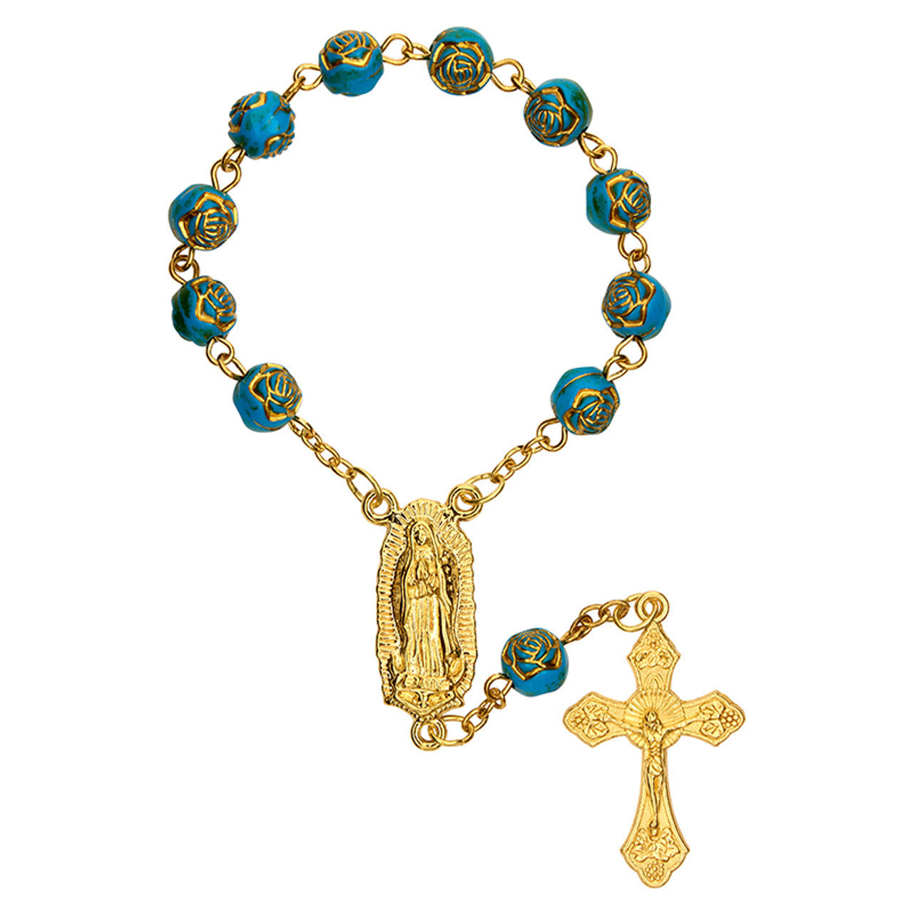 St. Therese Golden Rose One Decade Rosary
