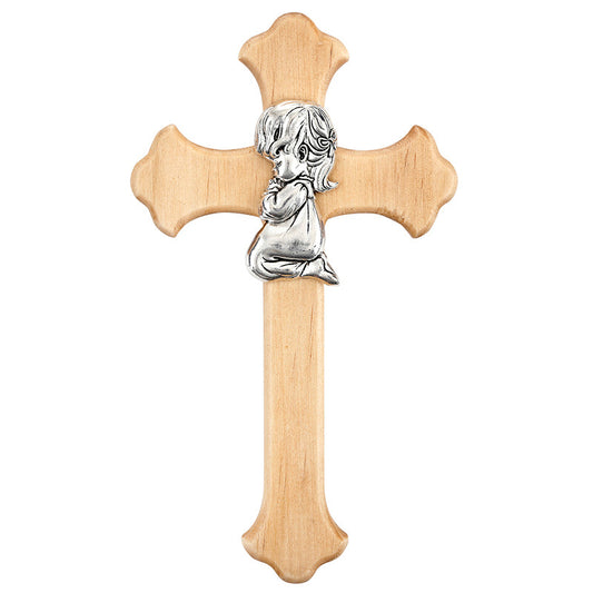 Girl Baptism Wood Wall Cross