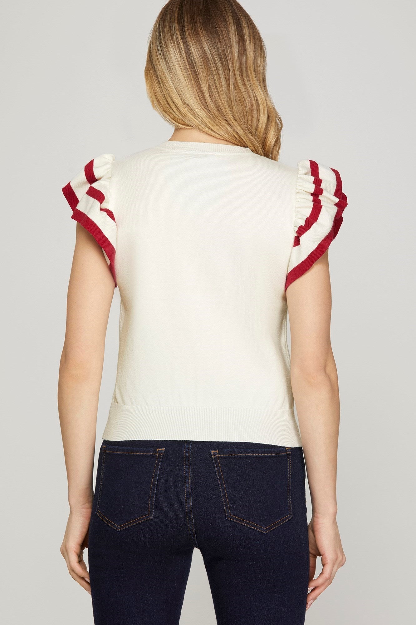 Gameday Ruffled Sweater Top