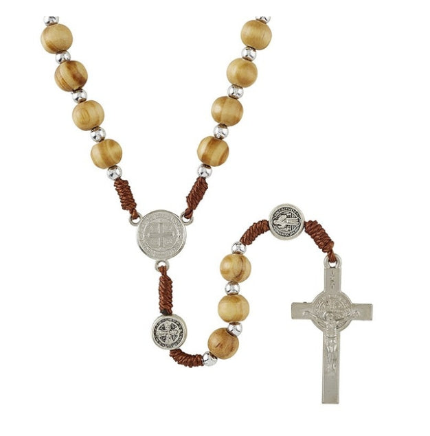 Olive Wood St. Benedict Rosary