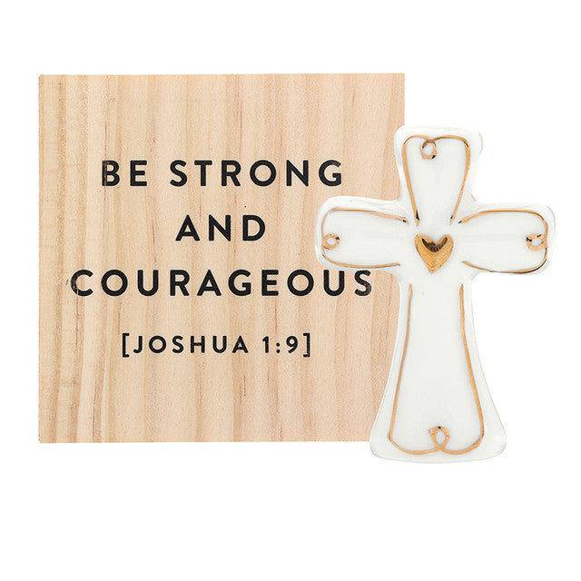 Ceramic Cross Keepsake Figurine