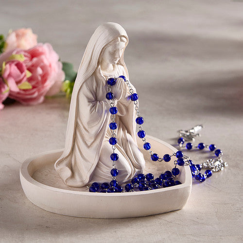 Praying Mary Heart Rosary Holder