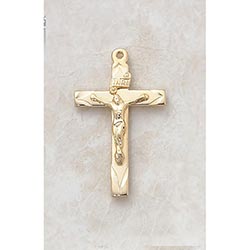 Gold Plate Over Sterling Silver Crucifix