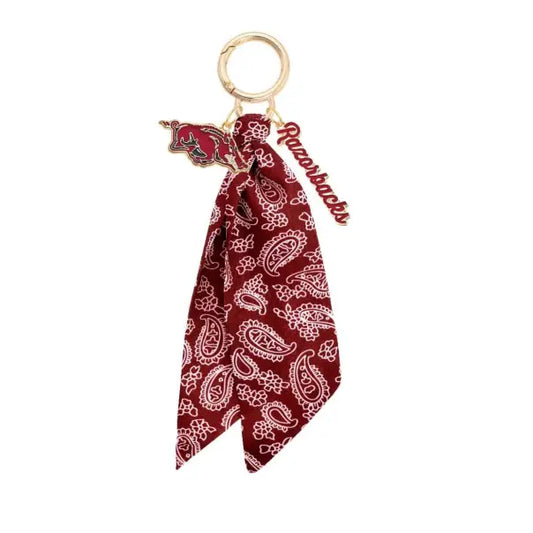 Arkansas Razorbacks Bandana Bag Charm
