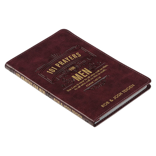 101 Prayers For Men Brown Faux Leather Gift Book - Psalm 145