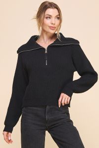 Black Half Zip Pullover