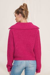 Magenta Half Zip Pullover