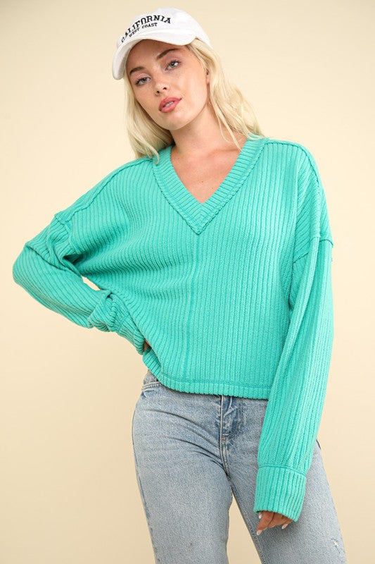 Sea Foam Comfy Soft Knit Top