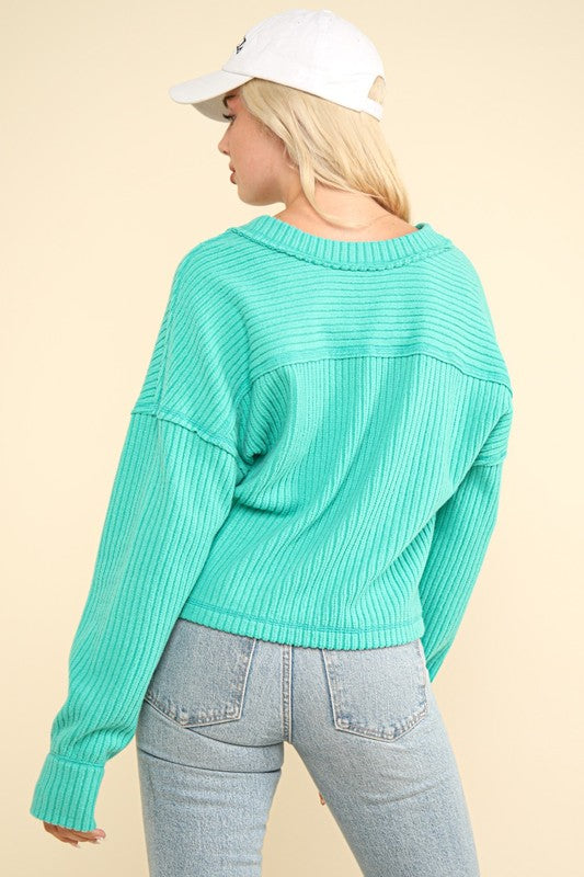 Sea Foam Comfy Soft Knit Top