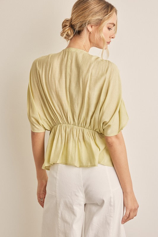 Lily Green Ruffled Blouse