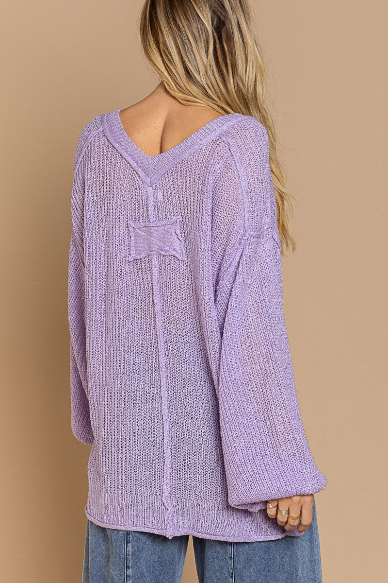 Lavender Sweater Blouse