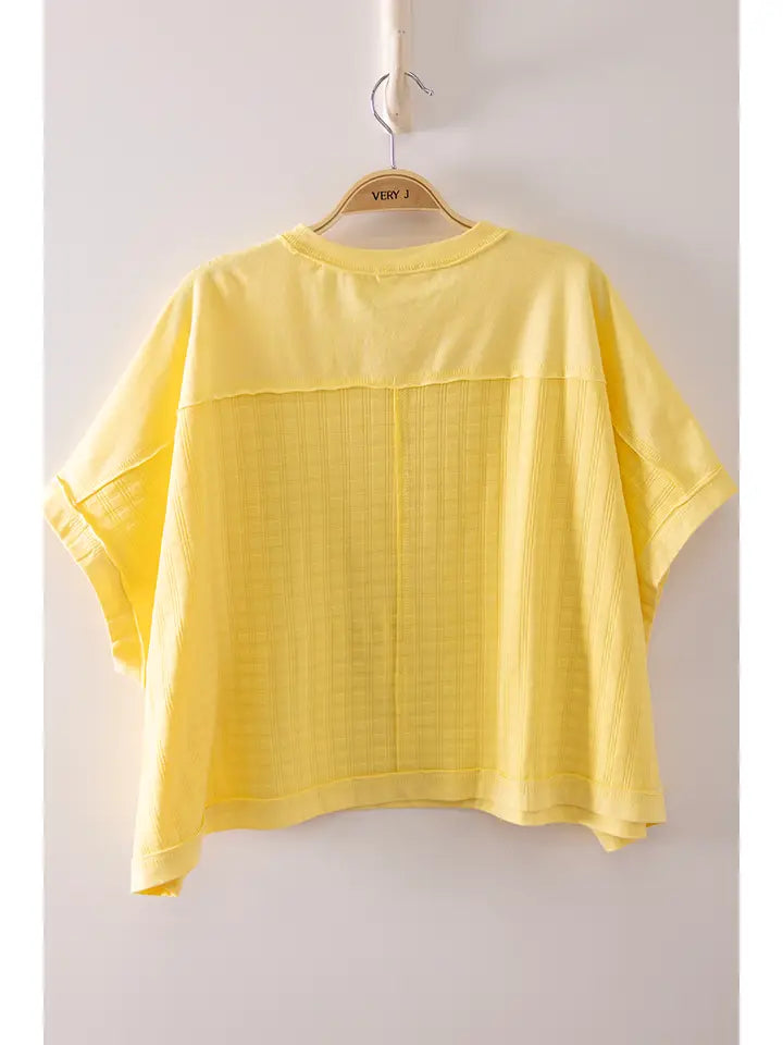 Dolman Sleeve Textured Top