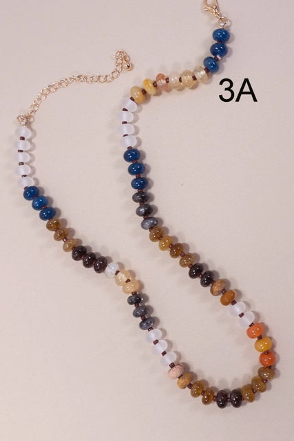 Glass Semi Precious Bead Necklace