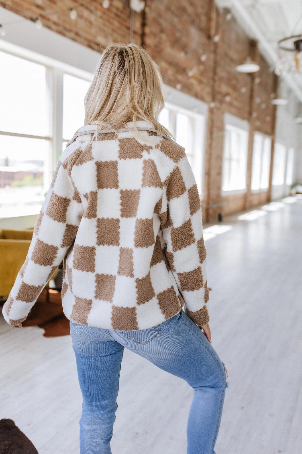 Teddy's Checkered Sherpa Jacket