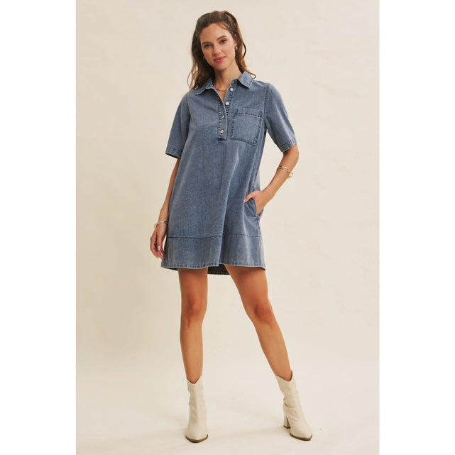 Vintage Denim Washed Dress