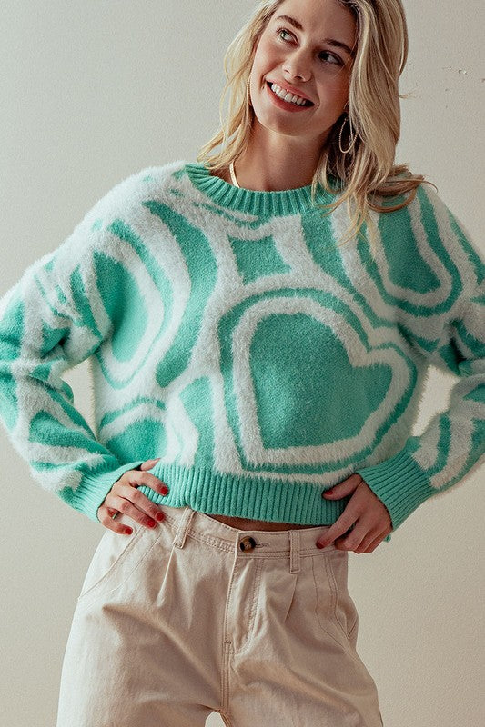 Melon Sweetheart Sweater