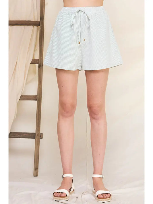 Sage Striped Shorts