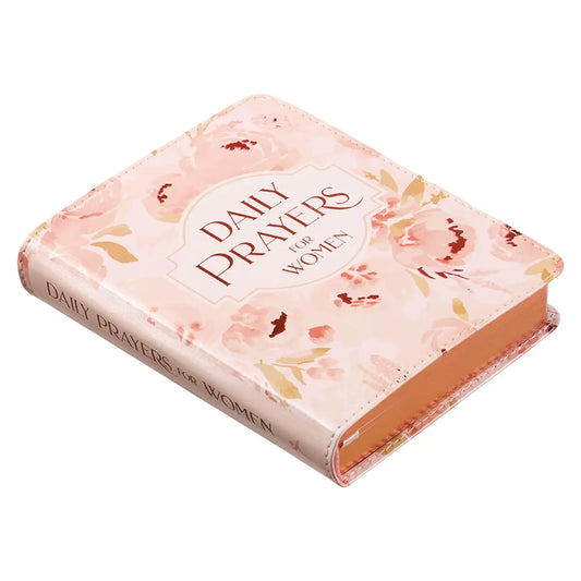 Daily Prayers For Women Pink Floral Faux Leather Devotional