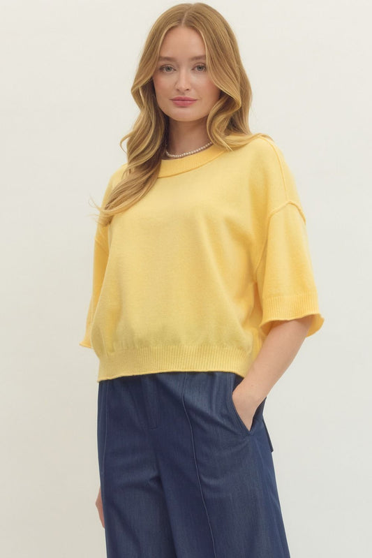 Yellow Knit Sweater