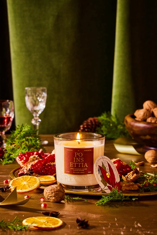 Rewined Poinsettia Candle 10 oz
