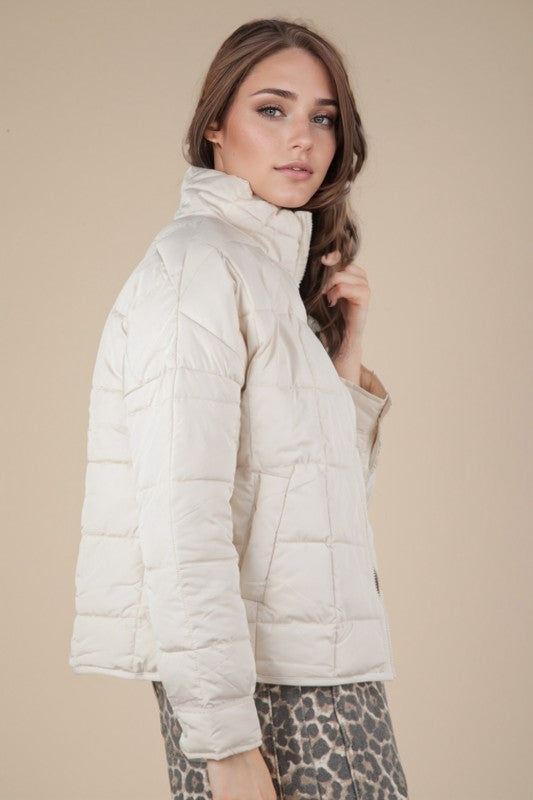 Ecru Puffer Jacket