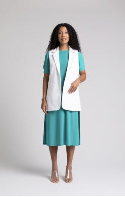 PONTE SLEEVELESS JACKET