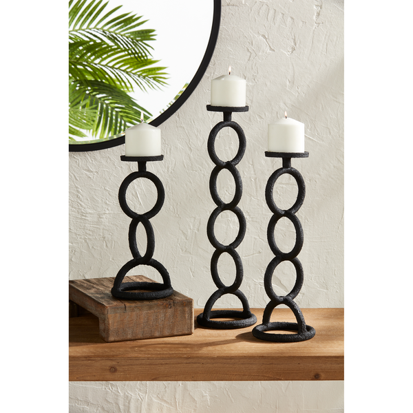 MEDIUM CHAIN LINK CANDLESTICK