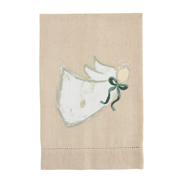 White Xmas Painted Towel