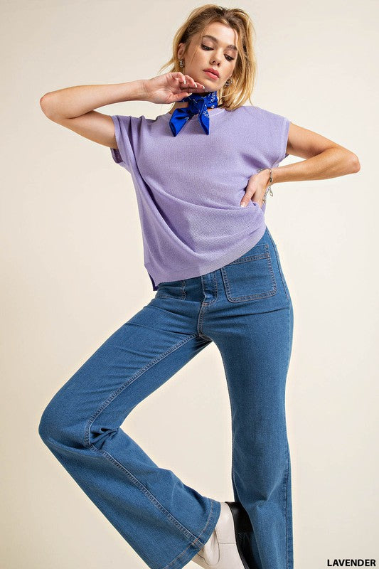 Lavender Sweater Top