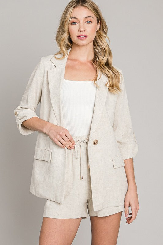 Natural Linen Blazer