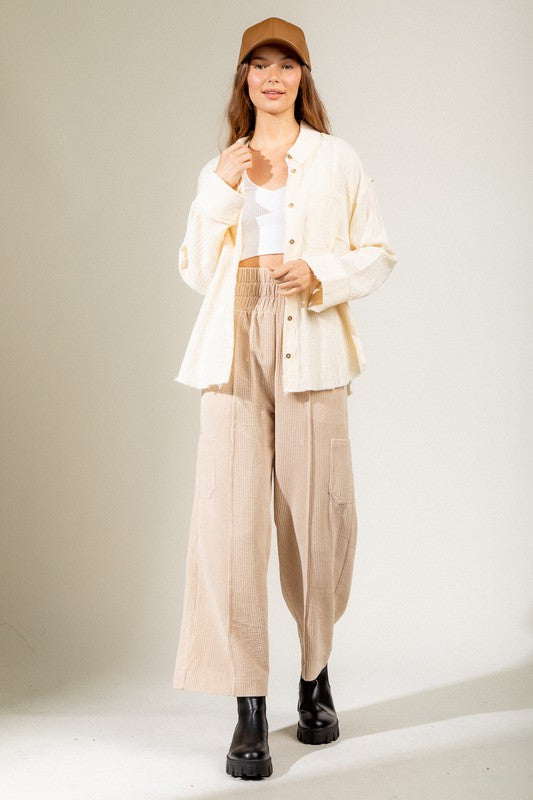 Vanilla Corduroy Wide Pant