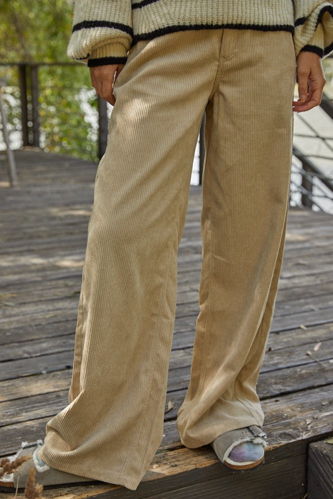Taupe Corduroy Pants