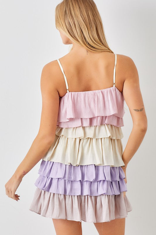 Tulip Tiered Mini Dress