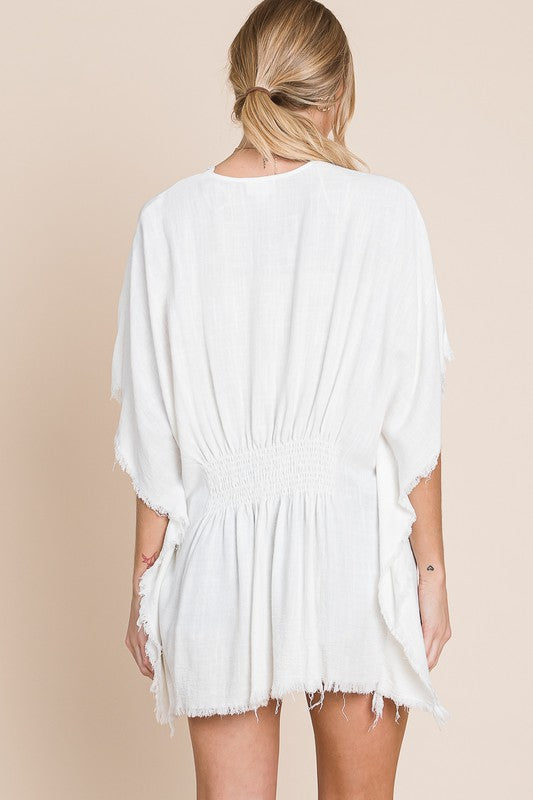 Cotton Open-Front Kimono