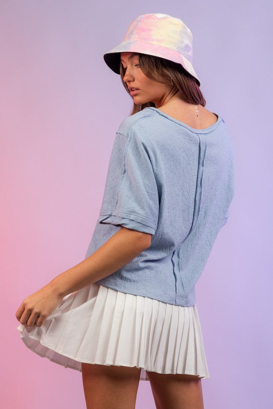 Sky Lapped Seam Top