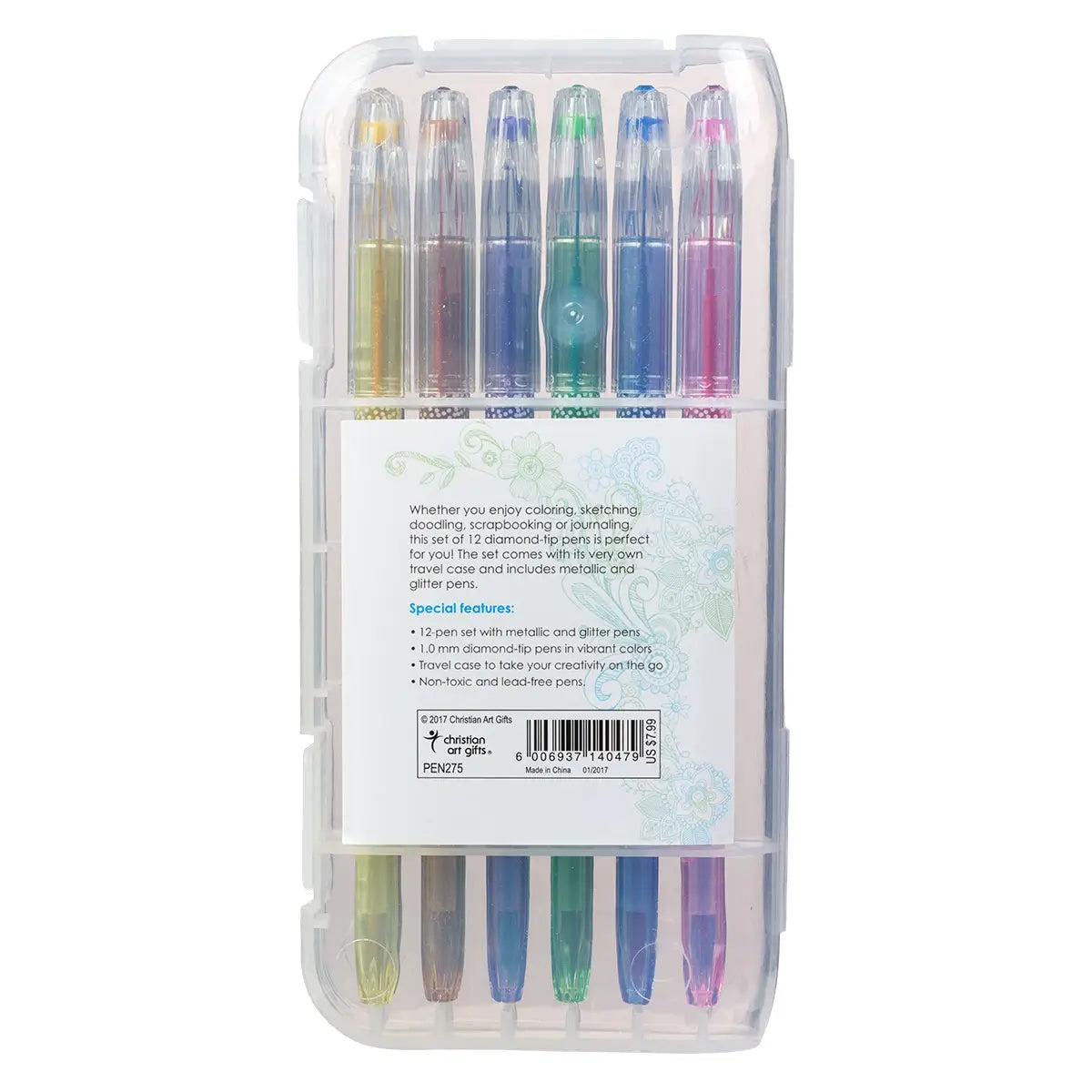 Metallic & Glitter Gel Pen Set - 12pc