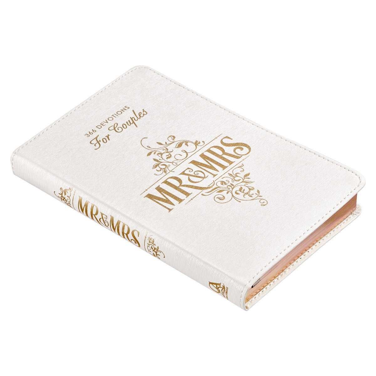 Mr. & Mrs. 366 Devotions for Couples White Faux Leather Devotional