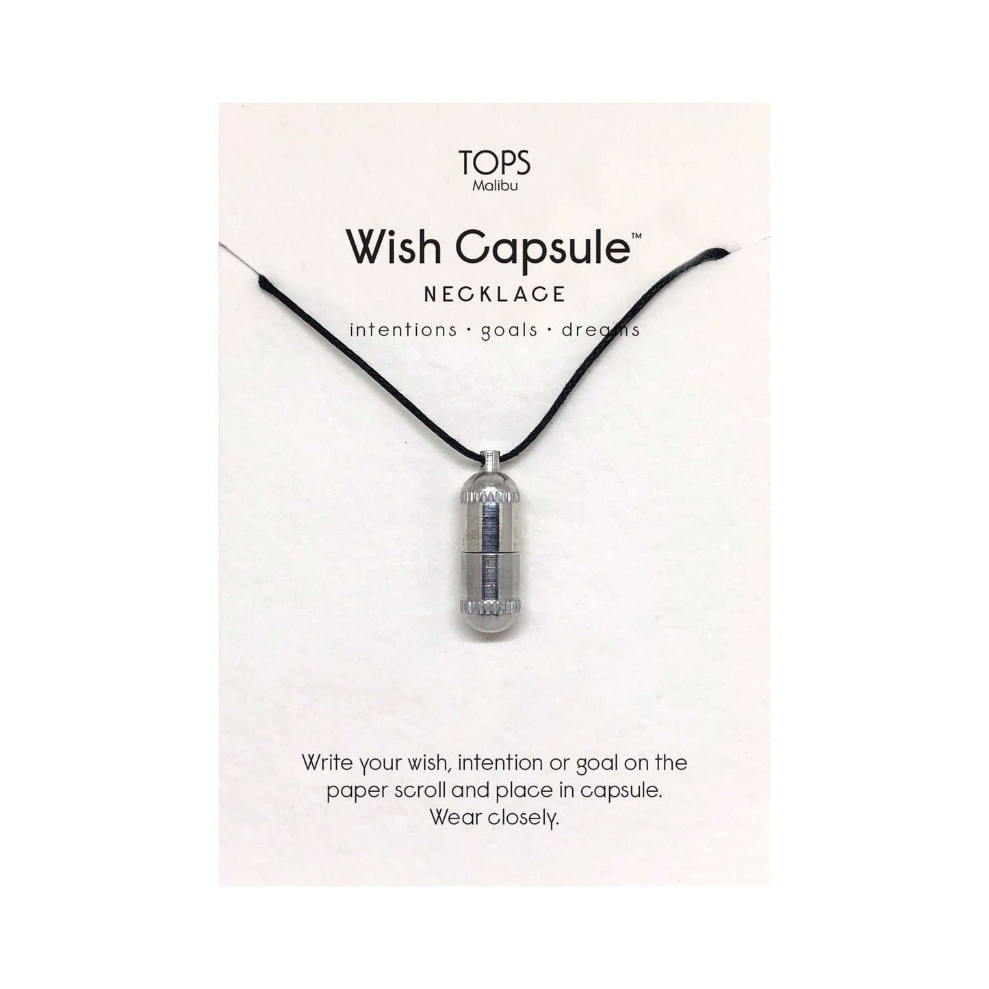 Wish Capsule Necklace - Silver