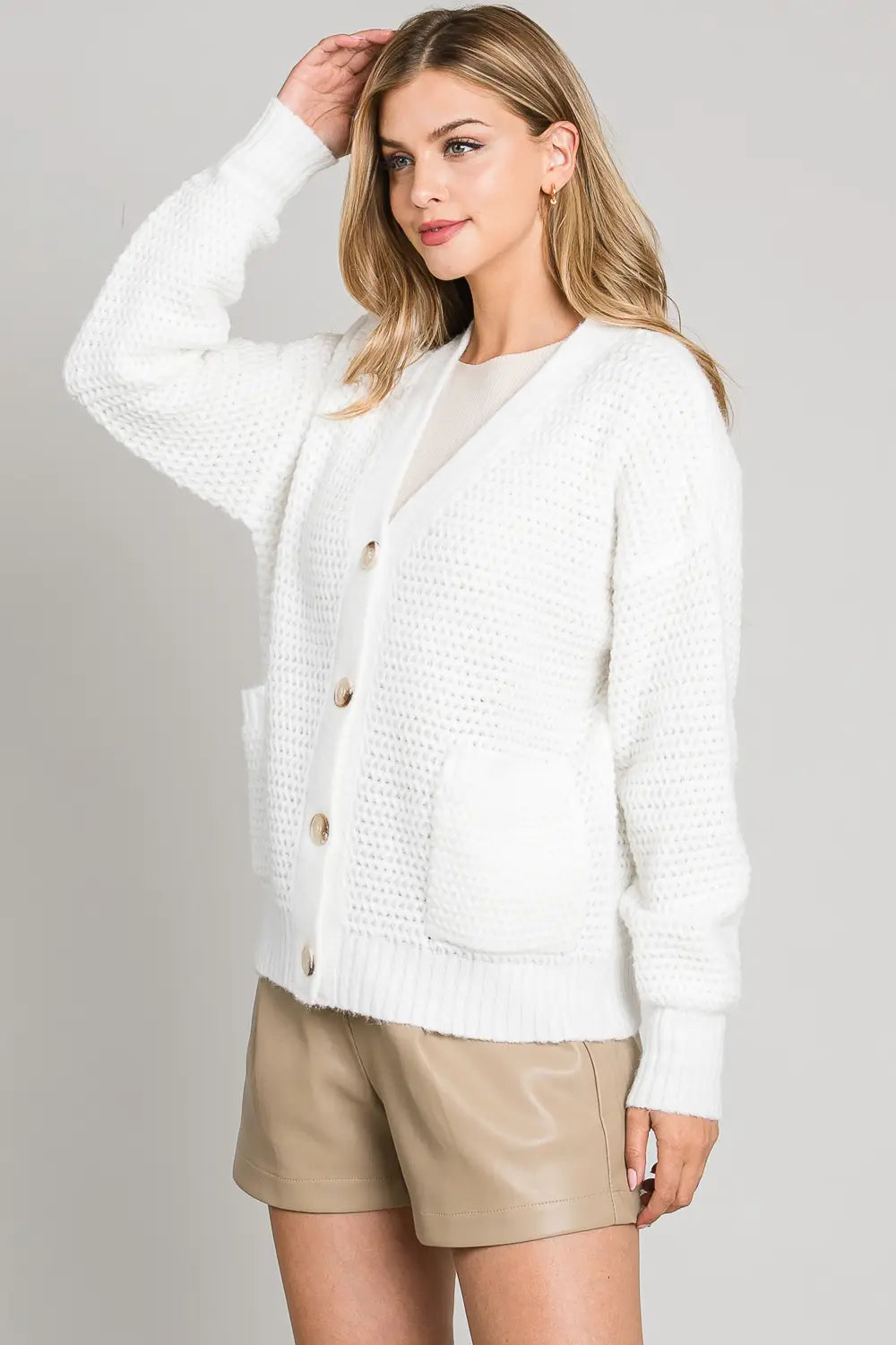 White Yarn Cardigan