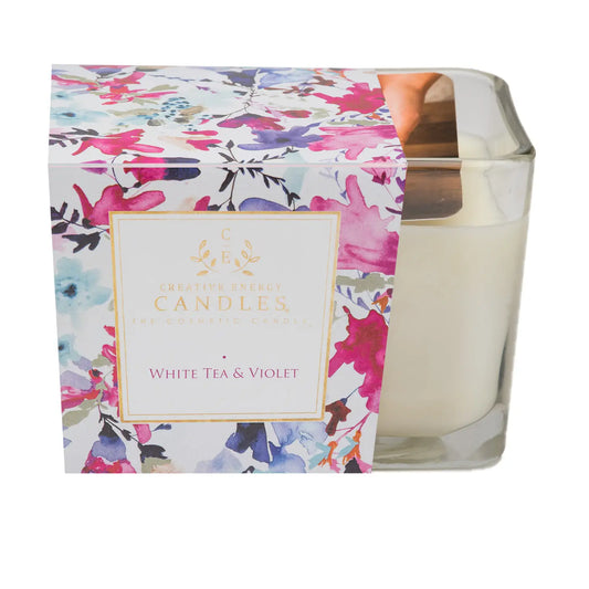 White Tea & Violet: 2-in-1 Soy Lotion Candle