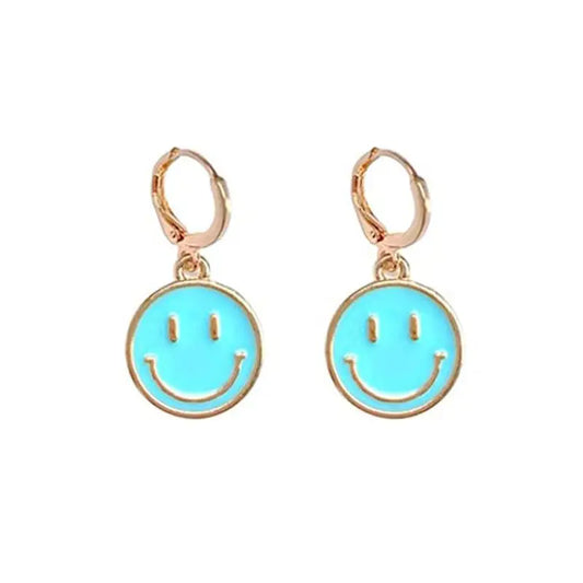 Blueberry Smiley Earrings