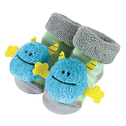 Rattle Socks - Blue Monster, 6-12 months