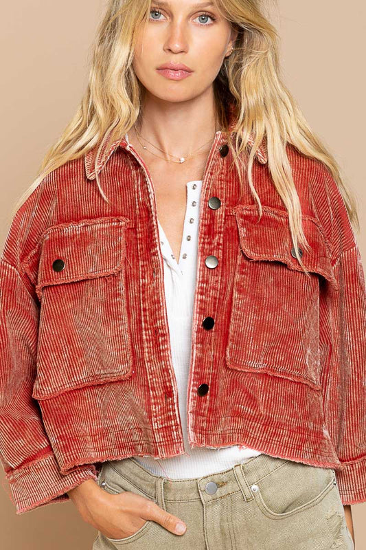 Razorback Cropped Corduroy Jacket