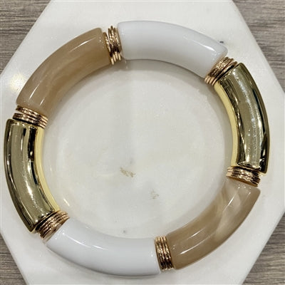 Acrylic Bamboo Tube and Gold Stretch
