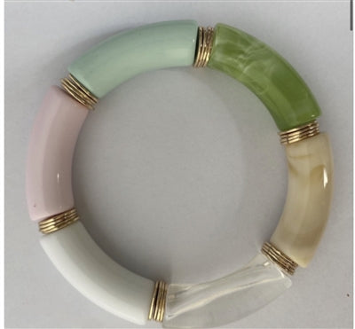 Acrylic Bamboo Tube and Gold Stretch