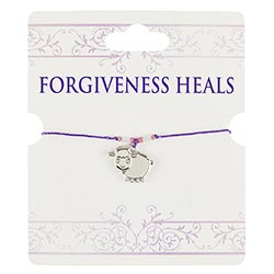 First Reconciliation Lamb Bracelet On Purple String