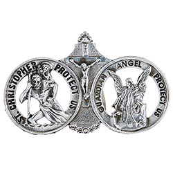 Saint Christopher/Guardian Angel Visor Clips