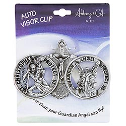 Saint Christopher/Guardian Angel Visor Clips