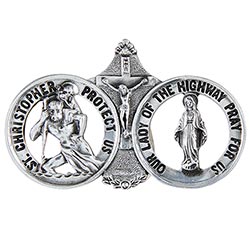 Saint Christopher/Our Lady Of The Highway Visor Clips