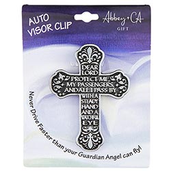 Motorist Prayer Cross Visor Clips